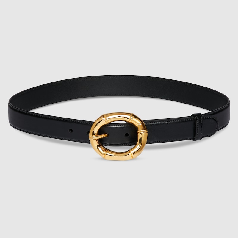 Belt with round bamboo buckle - Image 1